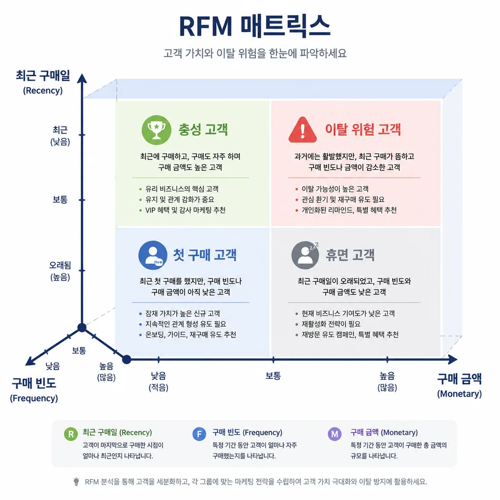 RFM 분석을 활용한 고객 세그먼트 예시